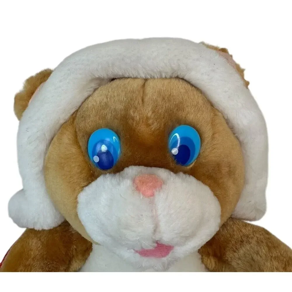 Vtg New Adventures Christmas Cat Plush Reads Twas The Night Before Christmas 10
